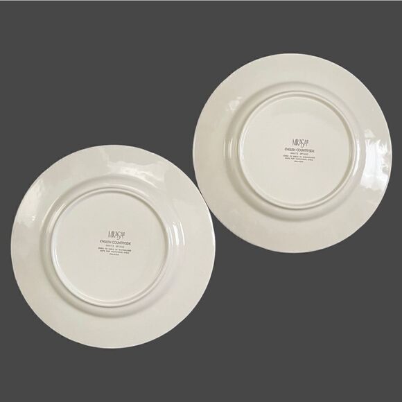 Mikasa English Countryside White 11” Stoneware Dinner Plate Set of 2 - Picture 5 of 16
